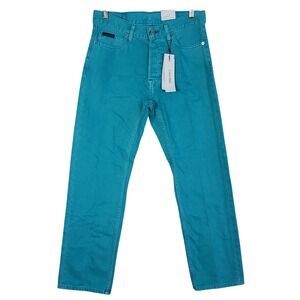 Calvin Klein Jeans Men's 30 x 29* Green Aqua Relaxed Fit 100% Cotton Denim NEW